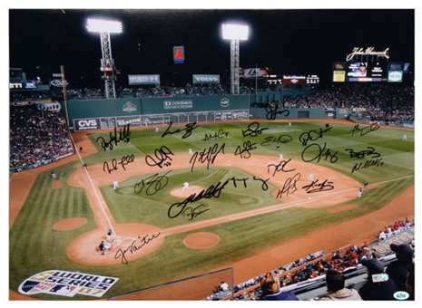 2007 World Series Champion Red Sox team signed 16x20